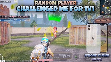 😱Random player challenged me for 1v1  TDM M416 fight 🔥 iPhone 12 mini - 60 fps l Deadshot Rambo