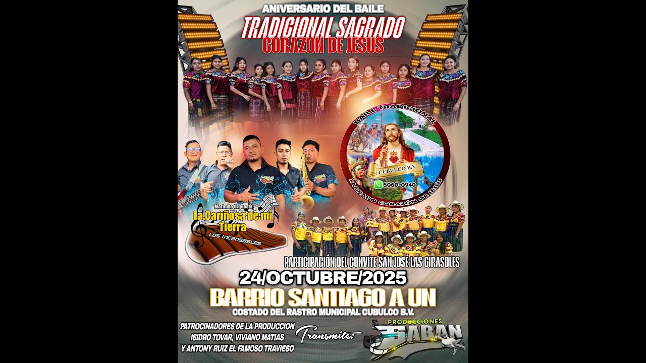 CUBULCO BAJA VERAPAZ, EN EL PRIMER ANIVERSARIO DEL BAILE TRADICIONAL SAGRADO CORAZÓN DE JESÚS