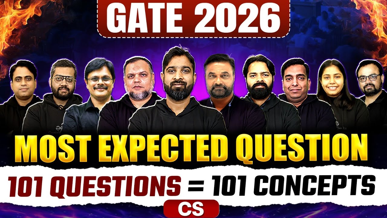 GATE CS & IT 2026 | Most Expected Question | 101 Questions = 101 Concepts