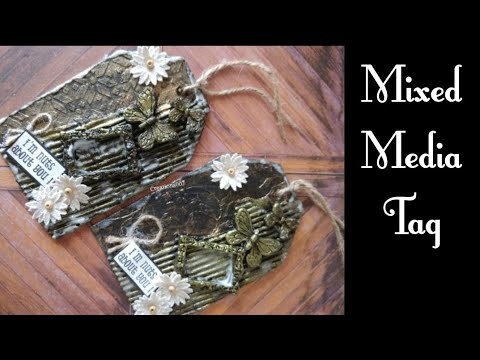 Vintage tag | Step by step Mixed media tag tutorial. - YouTube