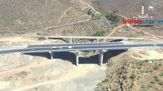 Perspectiva aérea nuevo puente Juan Soldado, Autopista Ruta del Algarrobo, La Serena - 27 Enero 2016