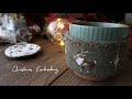 トナカイの刺繍/図案有ります｜クリスマス刺繍でコーヒーカップカバーを作る前編／Make a coffee cup cover with Christmas embroidery Part 1