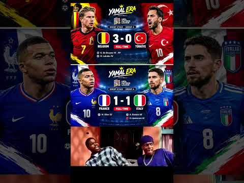 UEFA Nations League Results! 🇧🇪 Belgium 3-0 Türkiye &amp; France 1-1 Italy | #nationsleague #uefanations