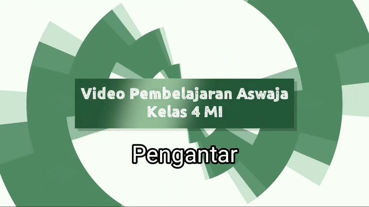 Materi Pembelajaran Aswaja Kelas 4 MI - Pengantar