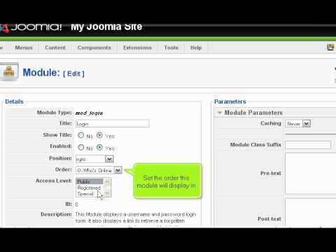 How to Create a Login Module in Joomla