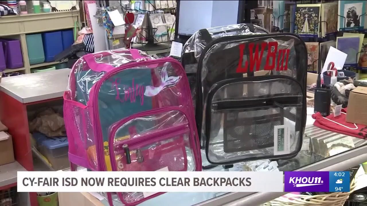 Cy-Fair ISD now requires clear backpacks - YouTube