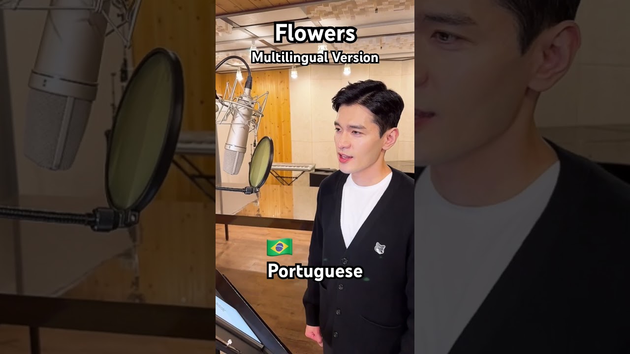 Korean guy singing 'Flowers' in Brazilian Portuguese🇧🇷 