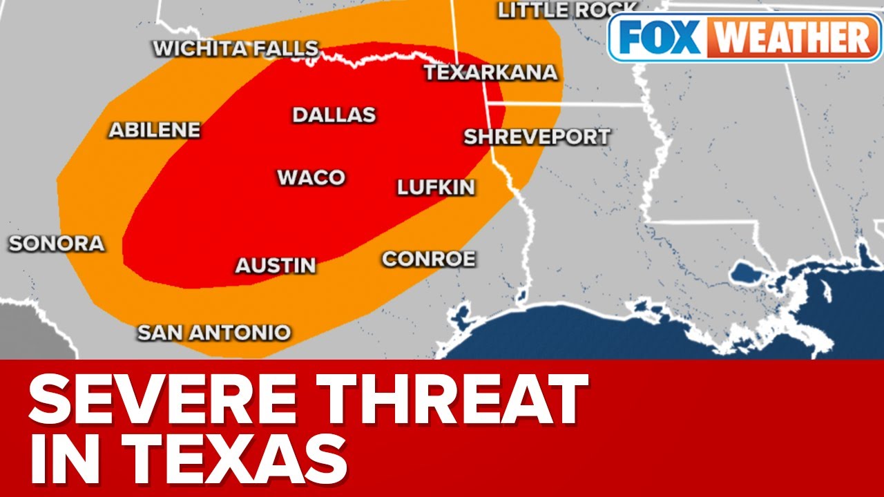 Severe Storms Eye Southern Plains Including Dallas, Austin - YouTube