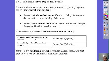 13.5 Probabilities of Independent and Dependent Events