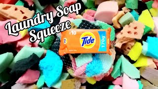 Tide Soap Bar Asmr Sponge Squeezing (Ripped Sponges) Super oddly Satisfying video