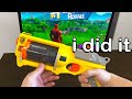 I Played Fortnite on a GUN Controller and WON (aim assist)