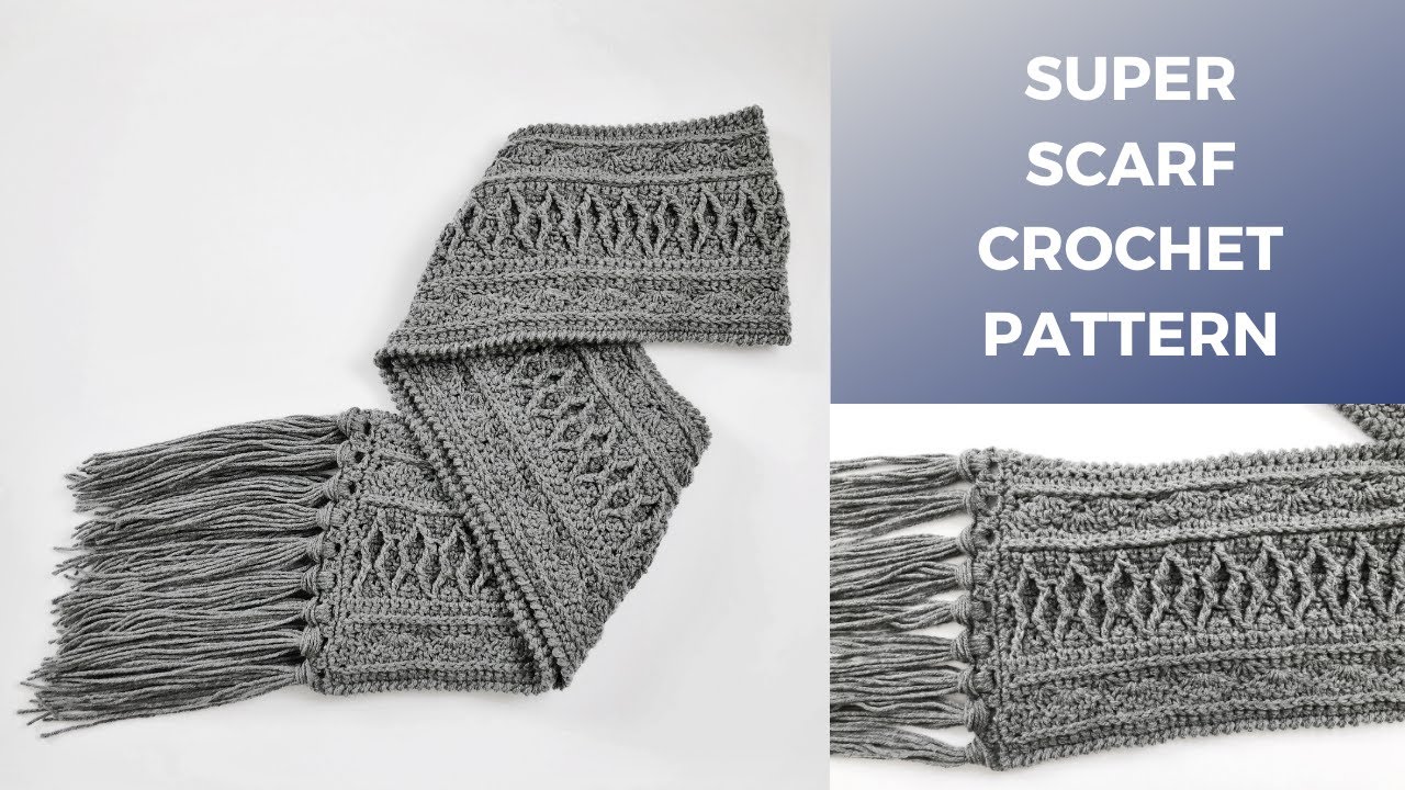 Crochet Vlog // Super Scarf Free Crochet Pattern // HOTH - YouTube