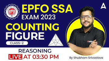 EPFO SSA 2023 | EPFO SSA Reasoning | COUNTING FIGURE Questions Class 2 by Shubham Srivastava