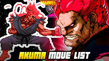 AKUMA MOVE LIST - Marvel vs. Capcom 2: New Age of Heroes (MvC2)