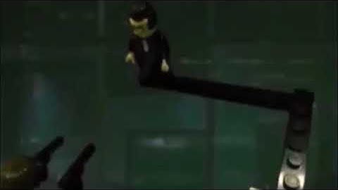 The Matrix Reloaded trinity slow mo in lego