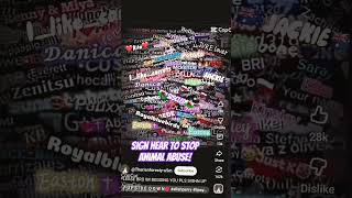 sign hear to stop animal abuse