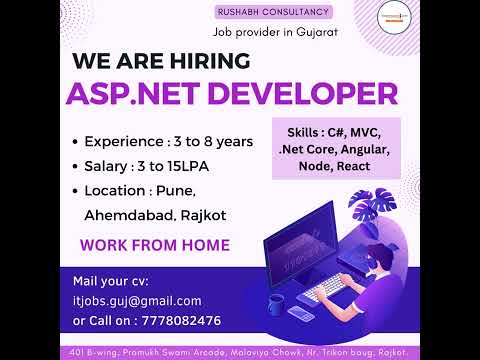 we are hiring - asp .net developer
