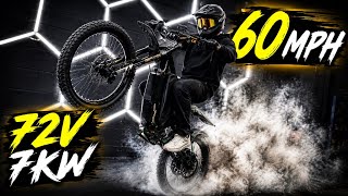 72v 7kw 60mph ebike 
