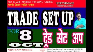 TRADE SETUP FOR 8 OCT  2021 - Rohit Shingane- KR3 Share Market Training Centre