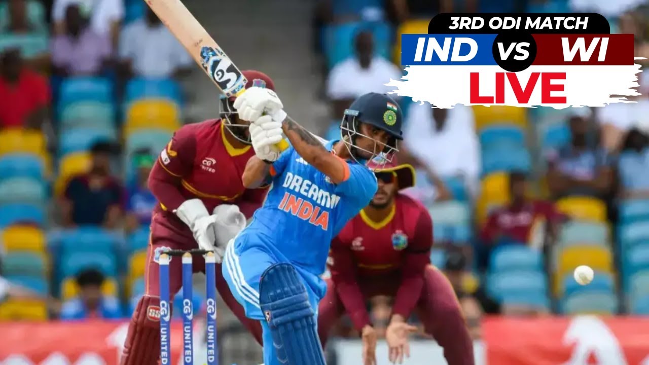 🔴IND vs WI ODI LIVE Score India vs West Indies 3rd ODI LIVE Score IND vs WI 2023