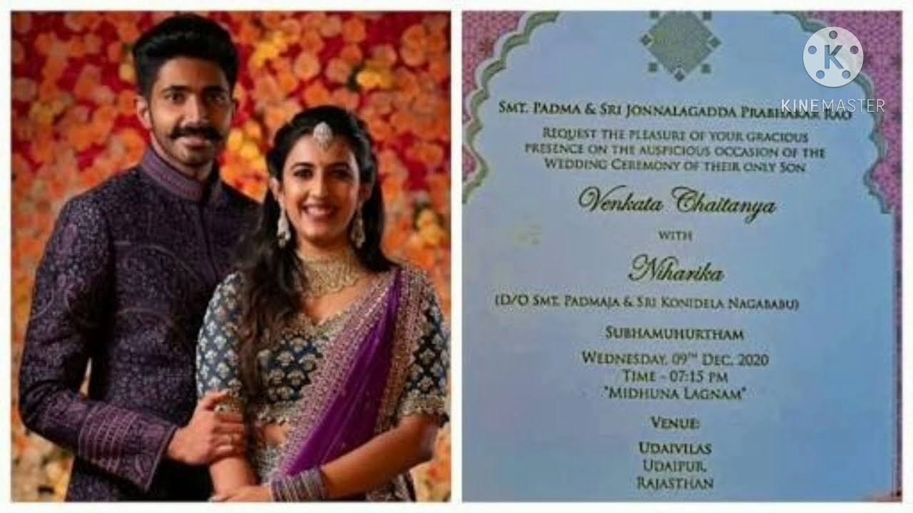 Niharika Konidela Wedding Card | Niharika Marriage Card Details 