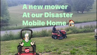 New Lawnmower at our Mobile Home Disaster clean up time.