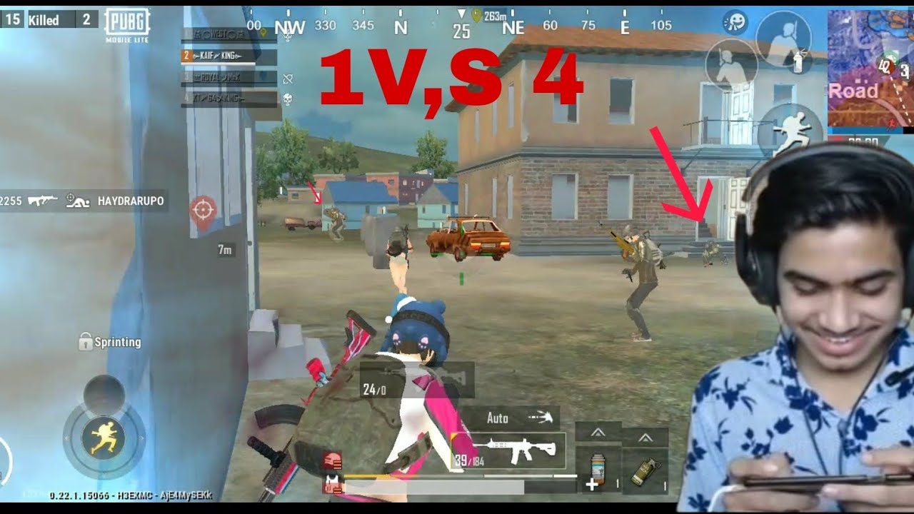 1VS4 With papi gun and this happen @God Tushar op //DJ KING OP// - YouTube