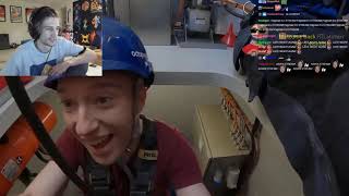 xQc Reacts to Taking The Emergency Exit From A Wind Turbine