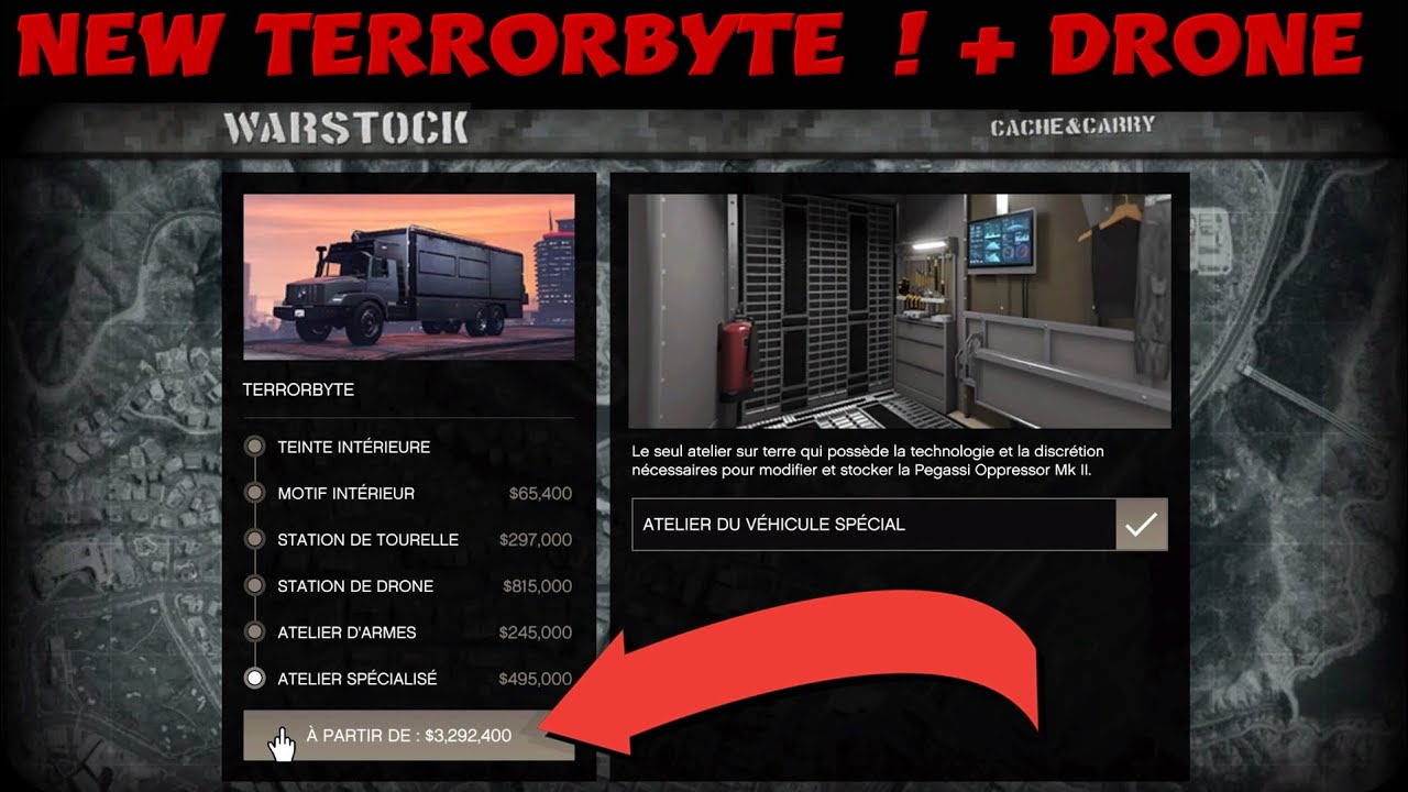 Présentation du Terrorbyte a 3,300,000$ ! [GTA V Online] - YouTube