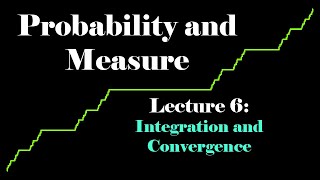 Probabilités et mesure, cours 6 : Théorie de l'intégration et théorèmes de convergence