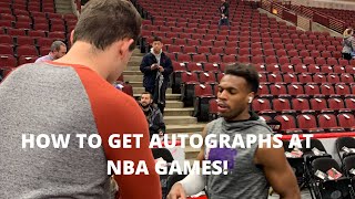 HOW TO GET AUTOGRAPHS AT NBA GAMES