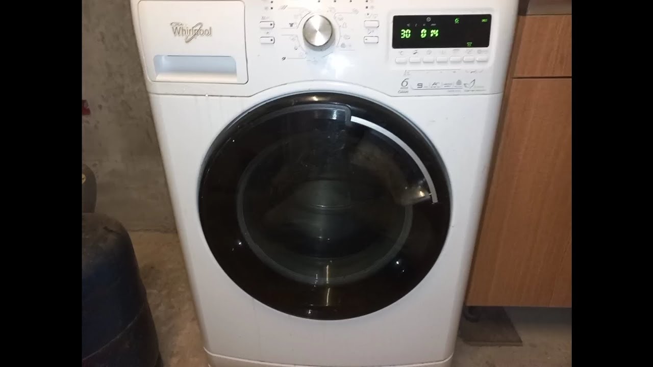 Whirlpool washing machine Quick 15' 15°C wash overfill problem YouTube