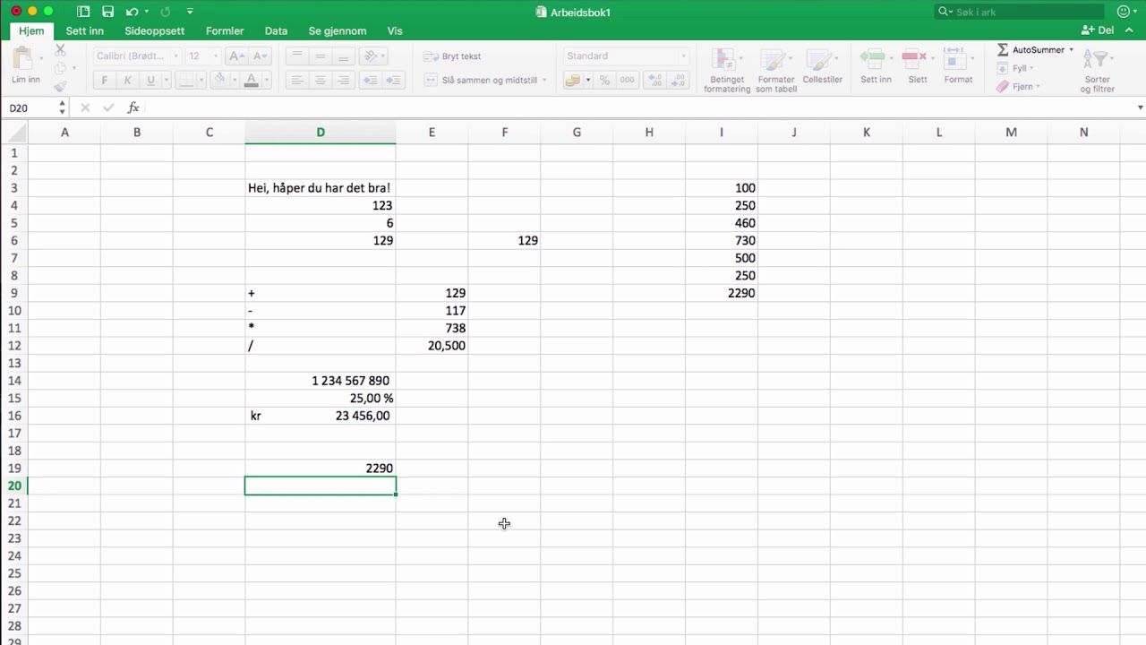 Gratis Excelkurs for nybegynnere (video 1 av 5) - Norsk