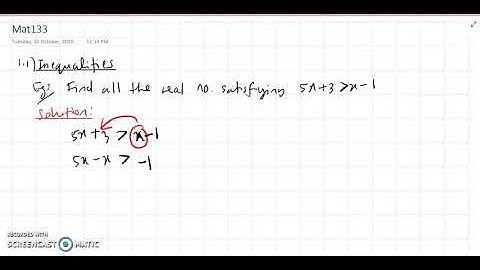 Mat133 - Inequalities