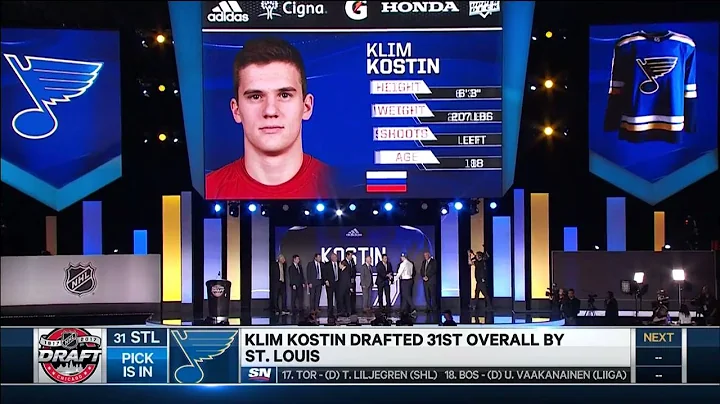 Blues take Kostin with last pick in first round