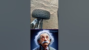 Centrifugal force changed tyre shape.. physics rule  #alberteinstein #physics