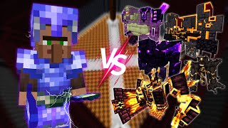 Ultimate Guard Villager Vs. L_Ender's Cataclysm (1.16.5 Minecraft Mob Battle)