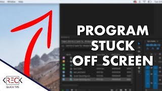 Adobe Premiere Pro is Stuck Off Screen - HOW TO FIX!