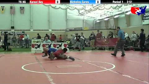 Kamal Bey vs. Nicholas Carey at 2013 FILA Cadet Na...