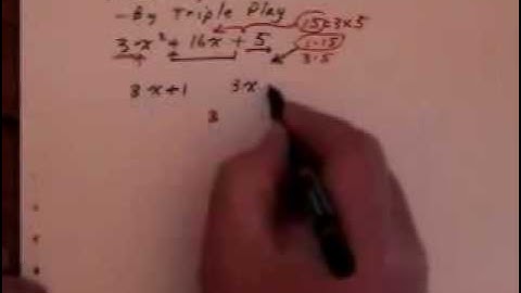 Factoring the hard trinomial using "triple play"