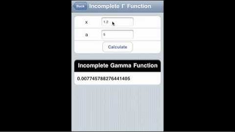 Gamma Function iOS App Video