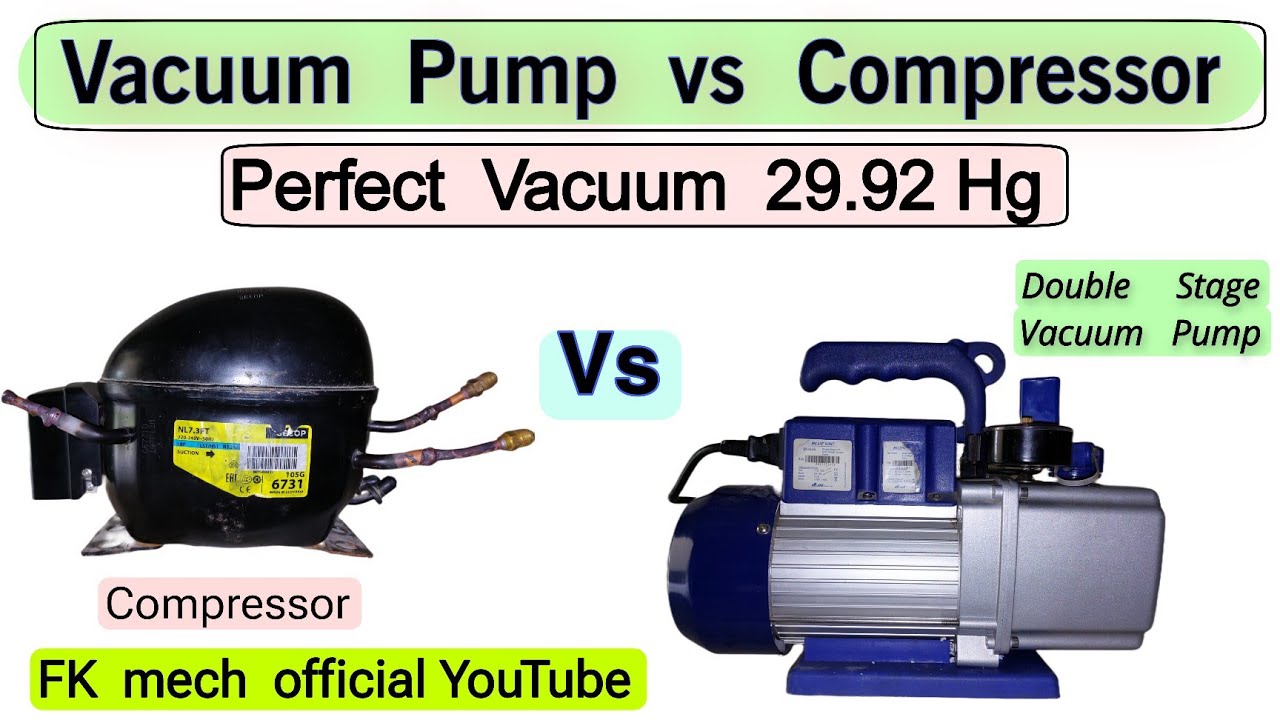 Standard Vacuum Pump vs Denfoss Compressor - YouTube