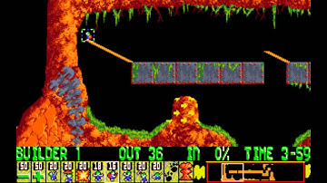 Lemmings [PC] - Level 9 (Tricky): They just keep on comin