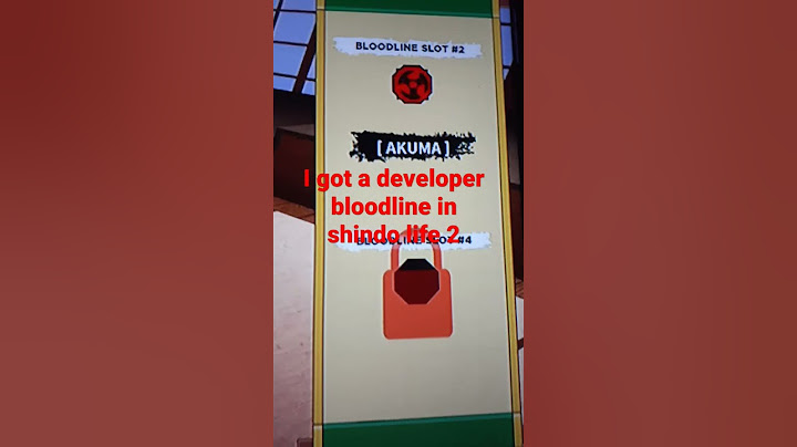 I got a developer bloodline in shindo life 2 #roblox #shorts #shindolife.