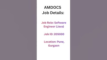 IBM & AMDOCS Hiring!! #java #backenddeveloper #softwareengineer #graduates #experienced #mustwatch