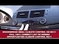 Mercedes W211 Hidden features climate control / Diagnostics the Engineering menu on W211, W219