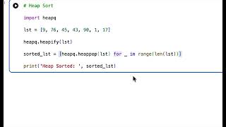 Python Program for Heap Sort using heapq