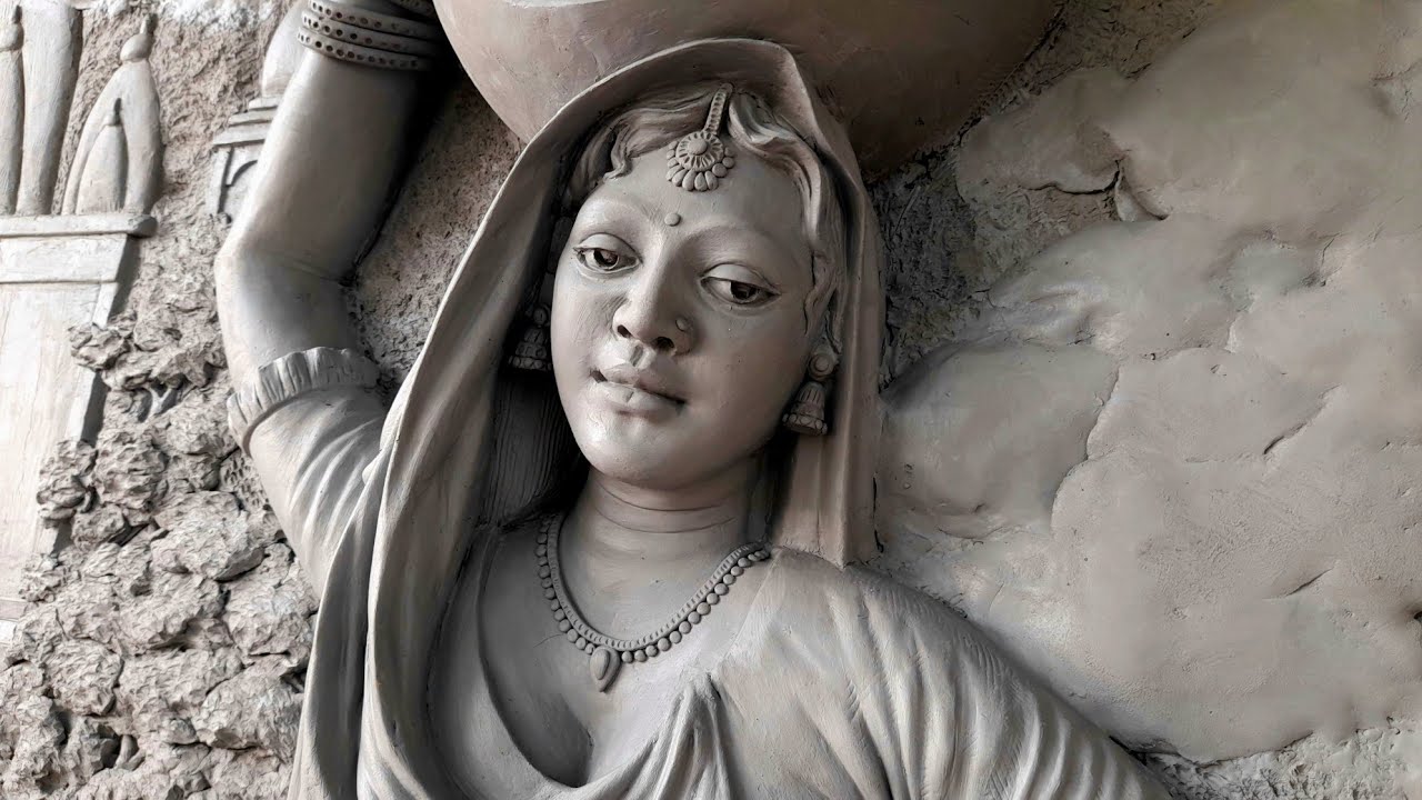 IMAGINARY FOUNTAIN OF ELEPHANTS & LORD KRISHNA IN ANDHRAPRADESH,INDIA, Art by 