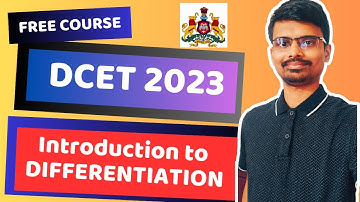 Intro to Differentiation | DCET 2023 Mathematics | C20 Syllabus| Diploma V10