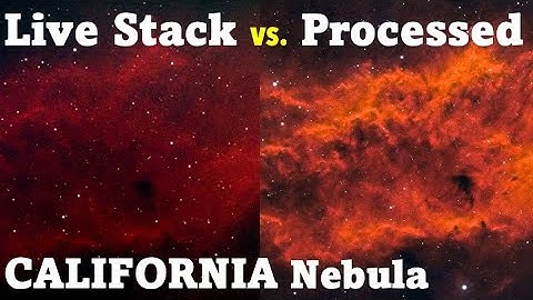 Astrophotograhy: CALIFORNIA NEBULA - 2 Hours ASIAIR 2.0 LIVE STACK vs. 10 Hours Actual  Imaging.